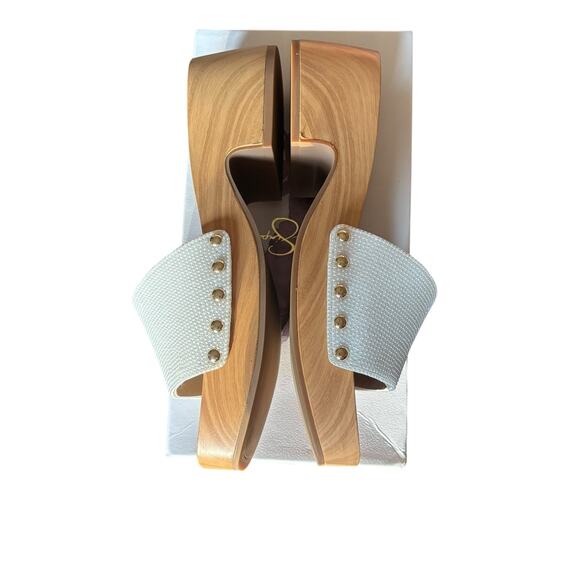 NWT Jessica Simpson Women’s Rexile White Studded Clogs Size 8.5 M Comfort Slip-O - Picture 4 of 7